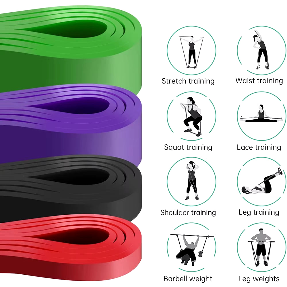 Heavy Duty Latex Resistance Bands for Pilates and Fitness Training - Pull-Up Assist Bands for Home Gym Workouts